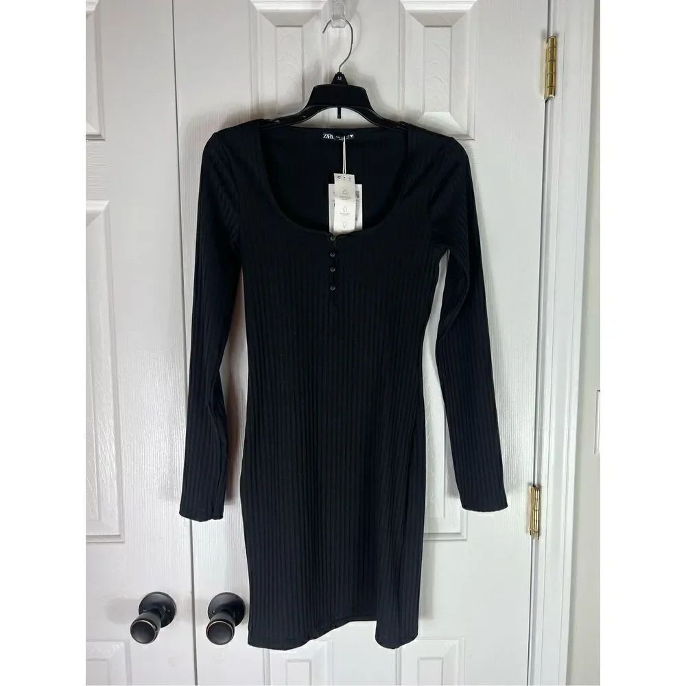 NWT Zara Womens Black Dress Size M